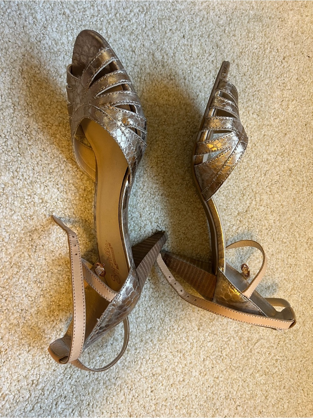 Seychelles metallic  Bronze Strappy Women's Heel Sandals